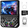 RG43V Pro - Consola de juegos portátil retro, pantalla IPS HD de 4.3 pulgadas, procesador de cuatro núcleos RK3562, soporte de 64 GB, más de 30 emuladores y más de 22000 juegos, multijugador WiFi 6