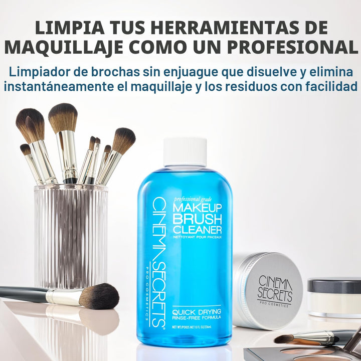 Cinema Secrets Solución limpiadora de brochas de maquillaje de vain...