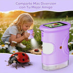 Microscopio digital de mano 4K 1000X para niños con pantalla IPS de 2.0