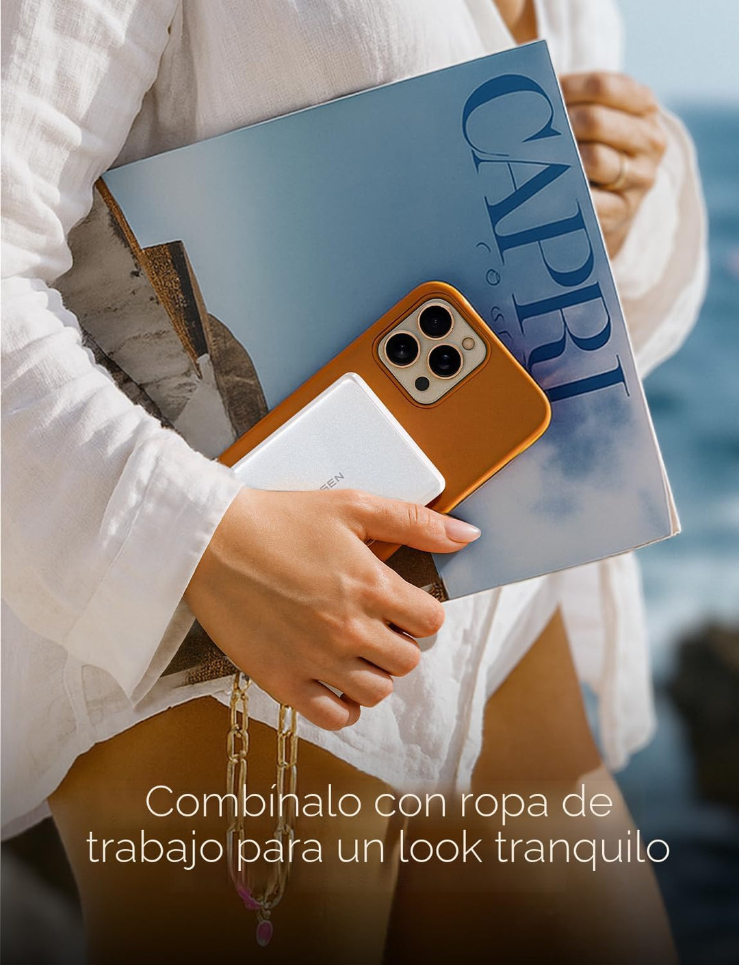 LISEN Qi2 - Batería MagSafe ultra delgada de 15 W, cargador de bate...