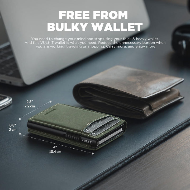 VULKIT - Billeteras delgadas para hombres; cartera desplegable con...