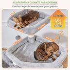 Taoqimiao Árbol para gatos de 79 pulgadas, torre grande alta para gatos