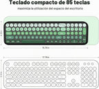 MOFII Combo de teclado y mouse inalámbricos, teclado pequeño compac...