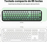 MOFII Combo de teclado y mouse inalámbricos, teclado pequeño compac...