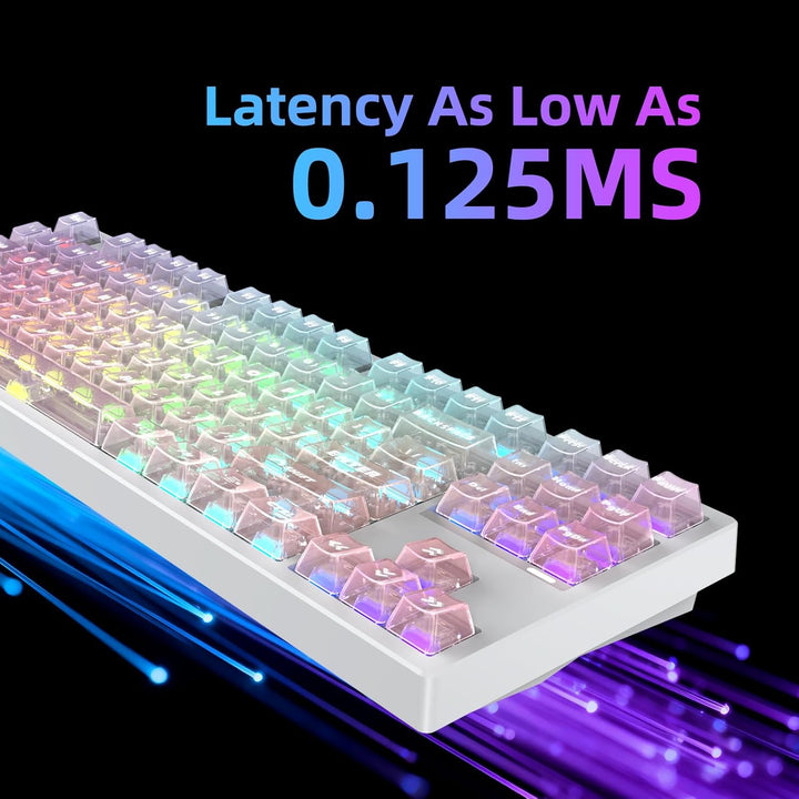 Teclado mecánico con cable IROK FE87 V2, tasa de sondeo dual de 8 K...