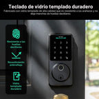 Wyze Auto-Lock Bolt v2, Control de Acceso sin Llave con Huella dactilar, Cerradura Inteligente con Escáner de Aprendizaje AI y Wi-Fi para Puerta Principal, Cerradura de Pestillo con Cierre Automático, Batería de 8 Meses, BHMA2, IP53, Teclado Anti‑Mirada