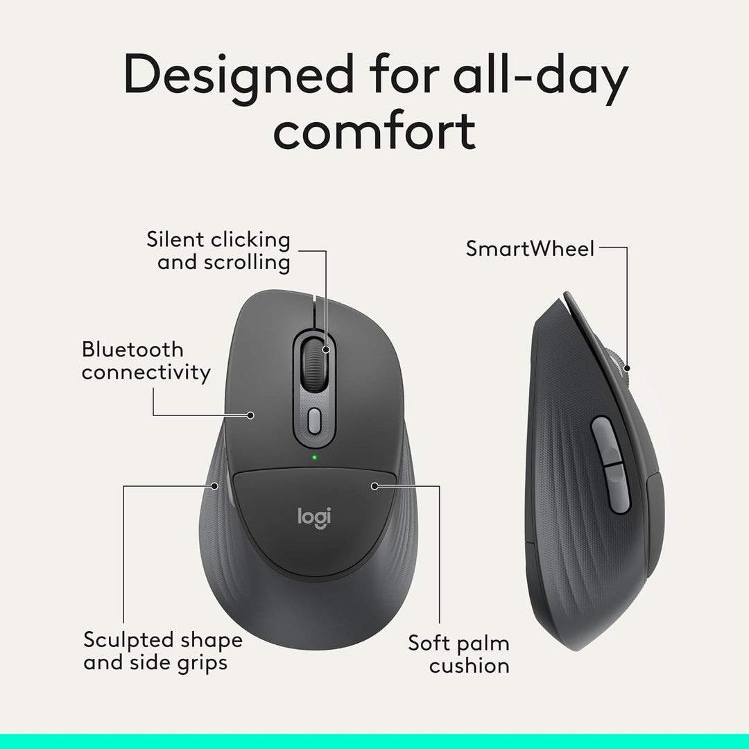 Logitech Signature Comfort Plus M850 L Ratón inalámbrico, mouse Blu...