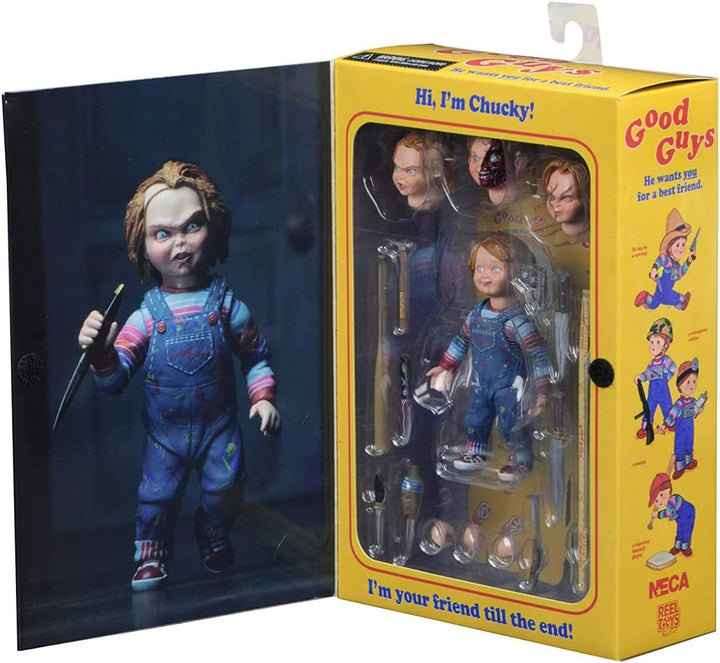Figura de acción de Chucky en escala, 4 pulgadas, marca NECA