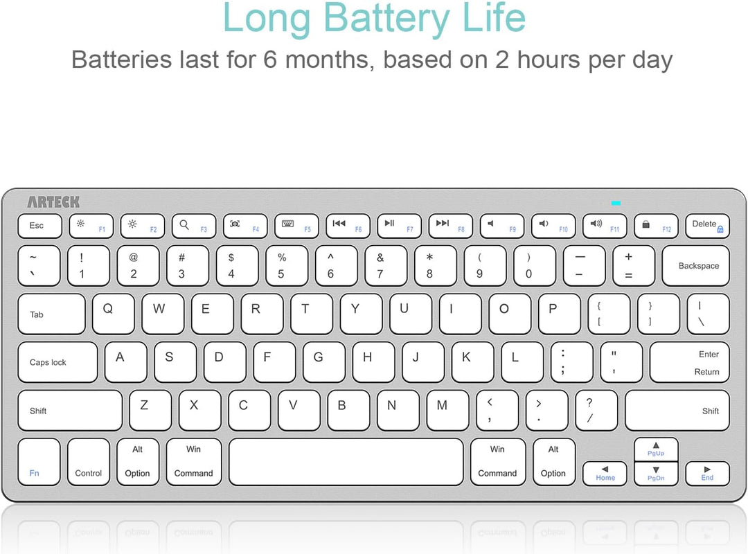Arteck Teclado Bluetooth ultradelgado compatible con iPad de 10.2 p...