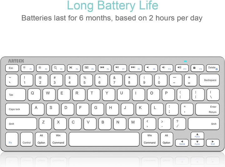 Arteck Teclado Bluetooth ultradelgado compatible con iPad de 10.2 p...