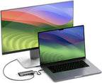 Satechi, Label-Gray, hub USB 4 de 3 puertos, alimentado