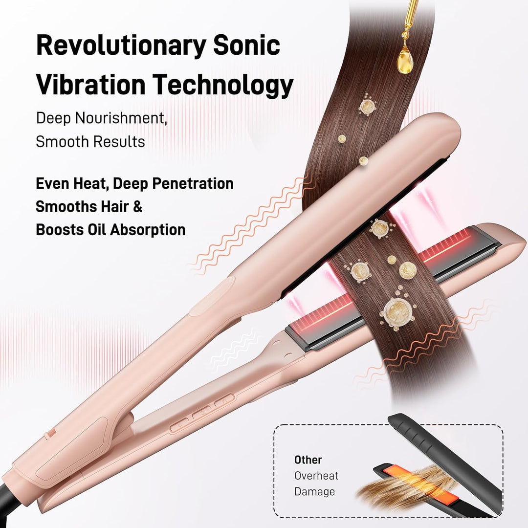HITTIONA Plancha plana para el cabello \u2013 Plancha plana iónica...