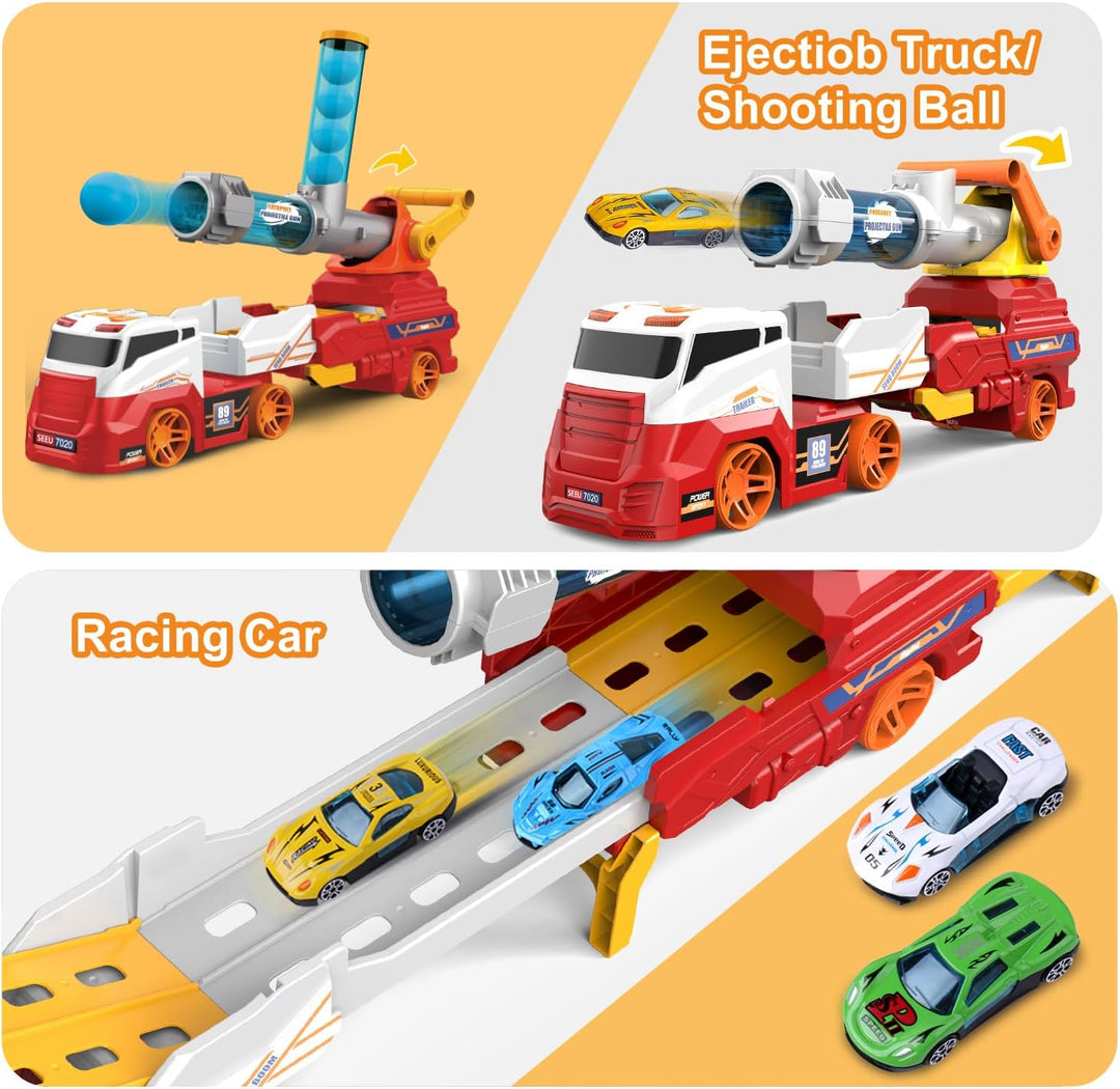 Dwi Dowellin Juguetes de Camiones para Niños, Juego de Coches Grand...