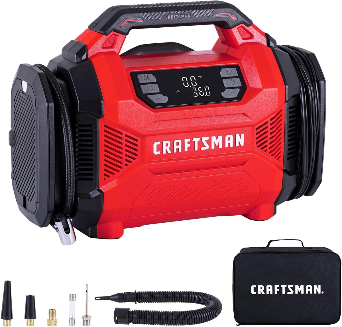 CRAFTSMAN Inflador de neumáticos de doble potencia, compresor de ai...