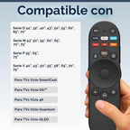 XRT270 - Control remoto de repuesto para televisores Vizio SmartCast, fácil configuración, teclas de acceso directo, control remoto de voz universal, compatible con FHD 4K Quantum D