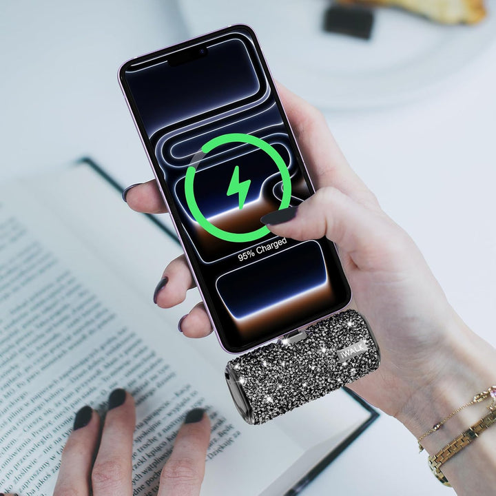 iWALK Cargador USB C portátil, batería externa ultracompacta de 450...