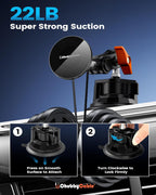 chubbycable ChubbyGrip Soporte magnético para teléfono en auto con ventosa de alta resistencia