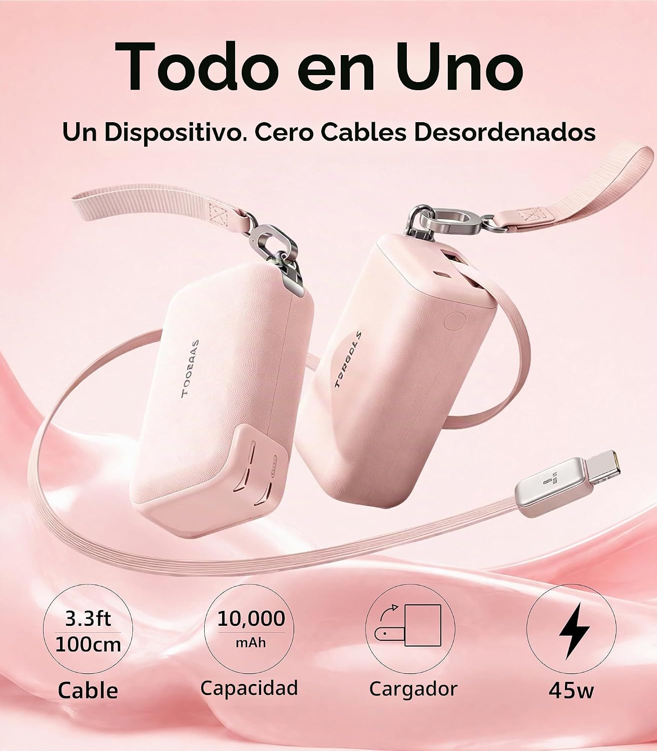 TORRAS Cargador portátil de 10000 mAh, cargador de energía de carga...