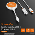 j5create ScreenCast - Transmisor y receptor de pantalla inalámbrico USB-C a