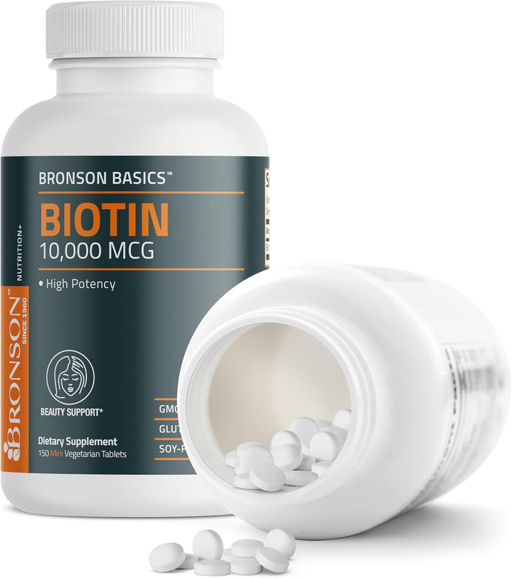 Bronson Biotina 10,000mcg, mejora la salud del cabello, la piel y l...