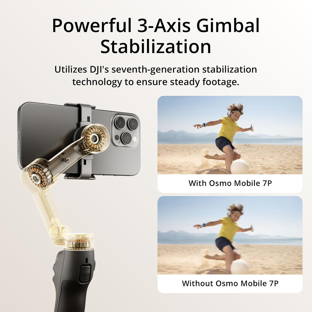 DJI Osmo Mobile 7P Gimbal Stabilizer para iPhone y Android, seguimiento