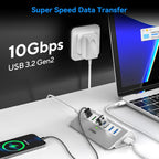 intpw, YH4S, hub USB 3.2 de 7 puertos, alimentado