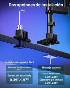 Brazo de monitor dual MOUNT PRO para pantallas ultraanchas de hasta 49" de