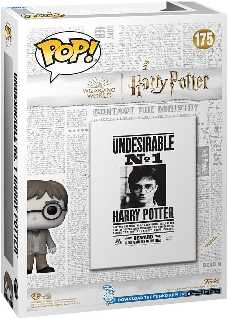 Funko Pop! Estuche de exhibición: Harry Potter - Póster de Harry buscado, Exclusivo de Amazon