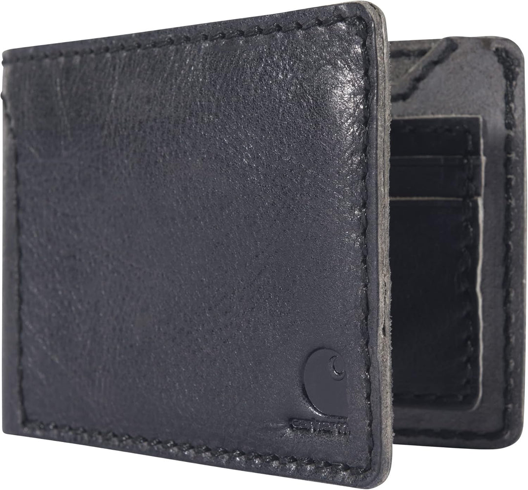 Carhartt Billetera plegable de piel pátina B0000400 para hombre