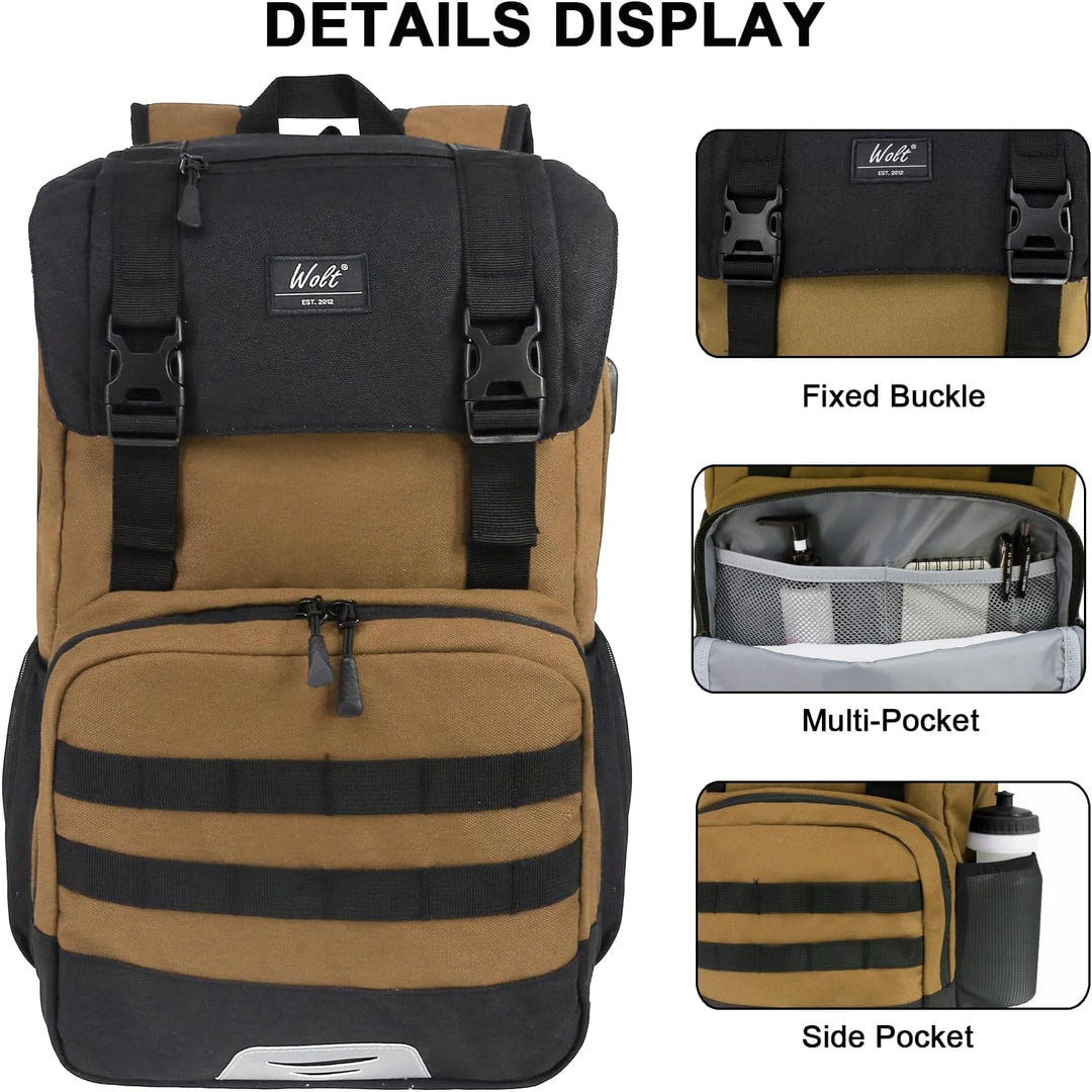 WOLT Mochila para laptop con puerto de carga USB para portátiles de...