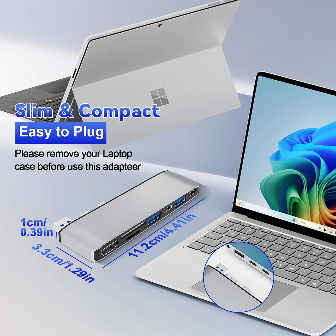 Surface Laptop 7 USB Hub Docking Station, Surface Laptop 2024 Acces...