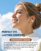 Auriculares inalámbricos con clip de oreja abierta, auriculares inalámbricos Bluetooth 6.3, estuche de carga inalámbrica y pantalla de alimentación LED, auriculares de fitness impermeables para correr