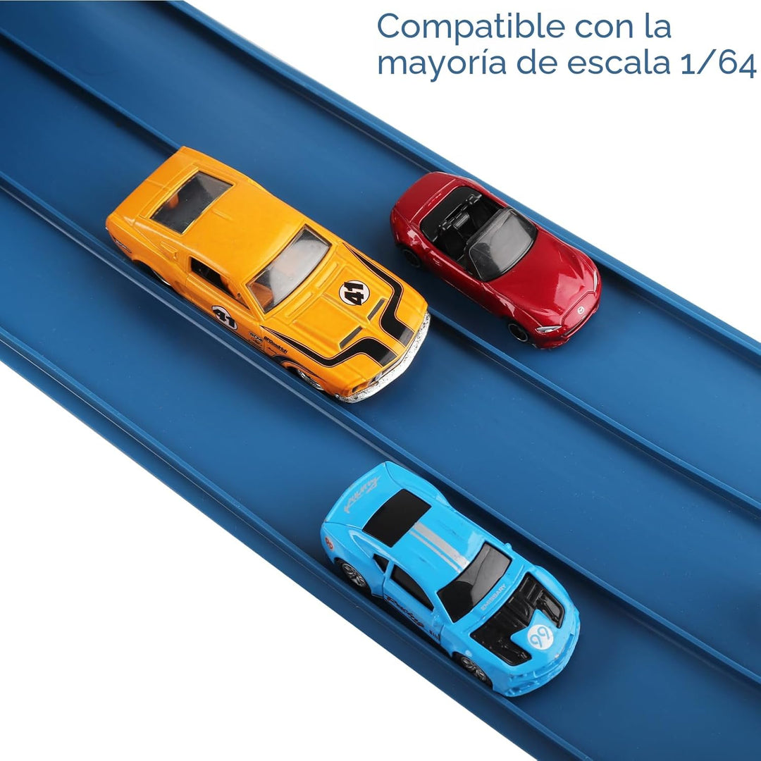 Pista de carreras flexible de 3 carriles para niños de 15 pies. Pis...