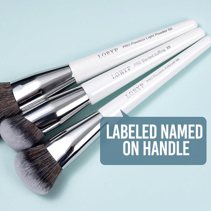 LORYP Juego de brochas de maquillaje profesionales suaves sintético...