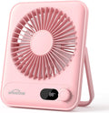 WHATOOK Ventilador personal de escritorio pequeño: 5000 mAh 25 hora...