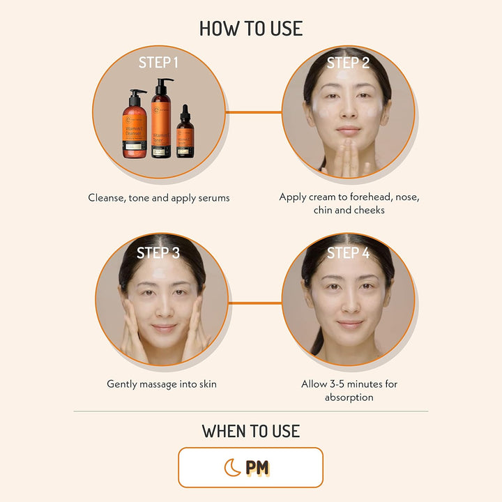 Vitamina C, crema reparadora de noche, crema hidratante antienvejec...