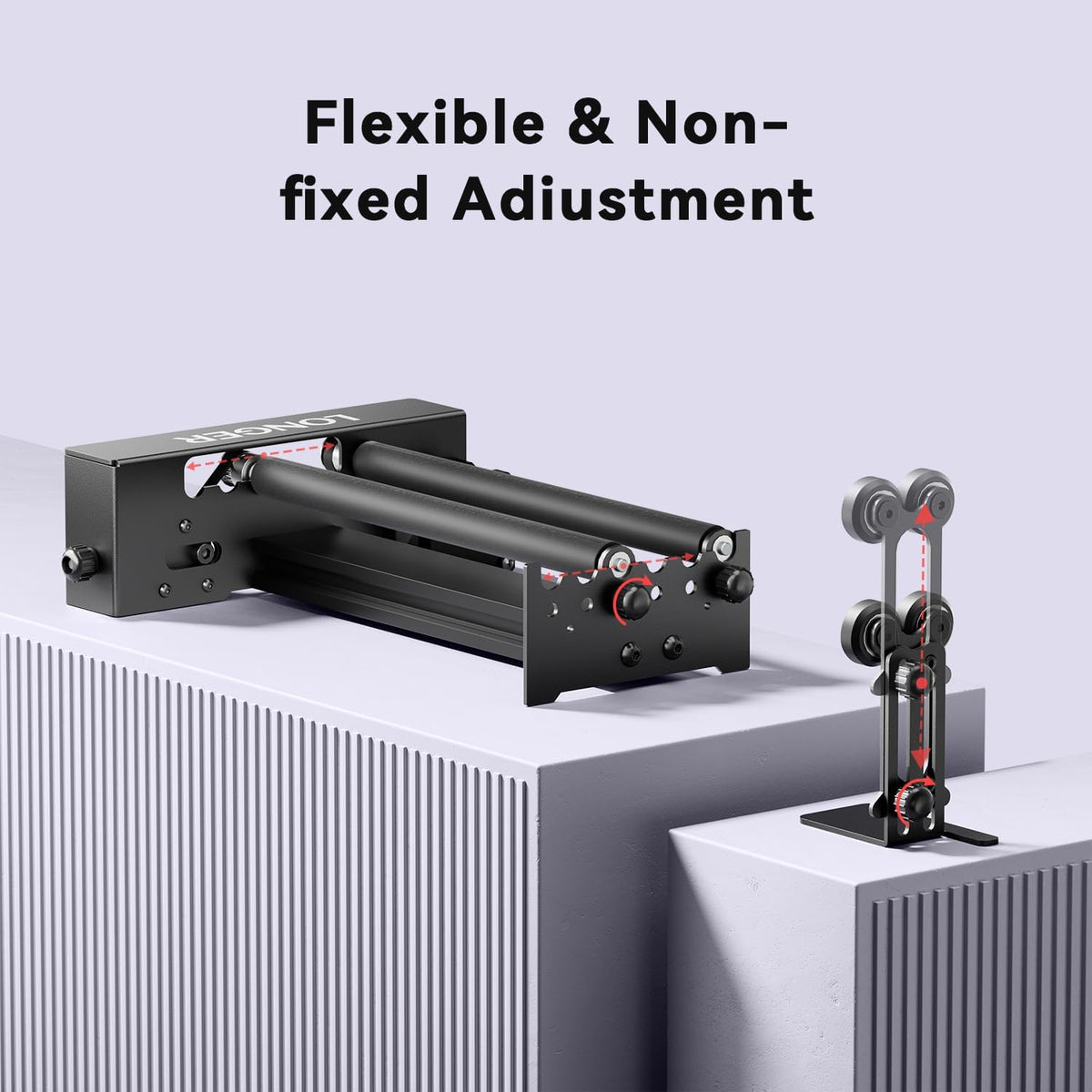 Longer Grabador láser nuevo rodillo rotativo, eje Y rotación de 360°, compatible con otras marcas de grabador, un buen socio para máquinas de grabado láser