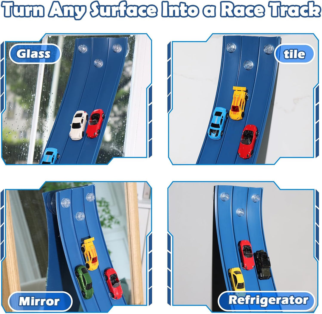 Pista de carreras flexible de 3 carriles para niños de 15 pies. Pis...