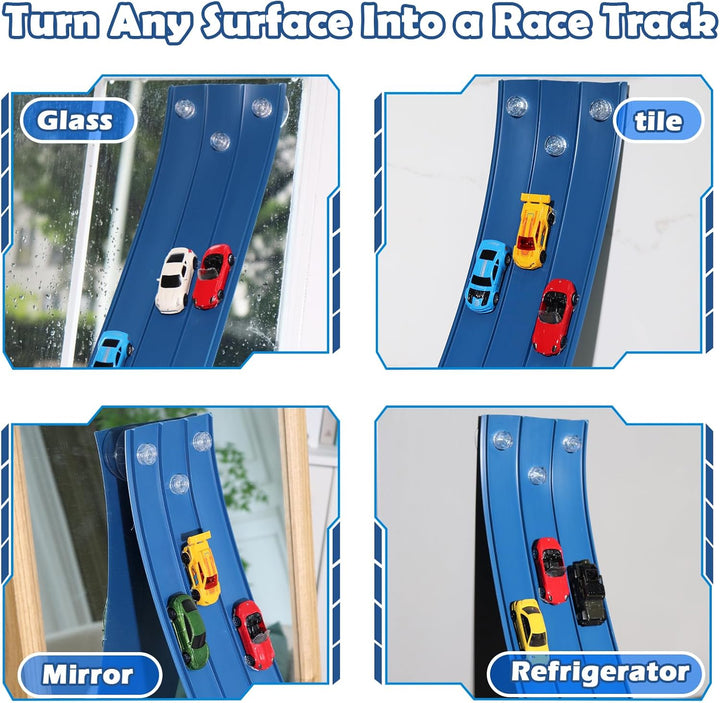 Pista de carreras flexible de 3 carriles para niños de 15 pies. Pis...