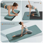 PAIDU Esterilla de yoga plegable para fitness, extra gruesa de 2/5 pulgadas (0.394 in) | TPE antideslizante certificado SGS | 75 x 26 pulgadas extra larga | portátil y fácil de almacenar | para yoga