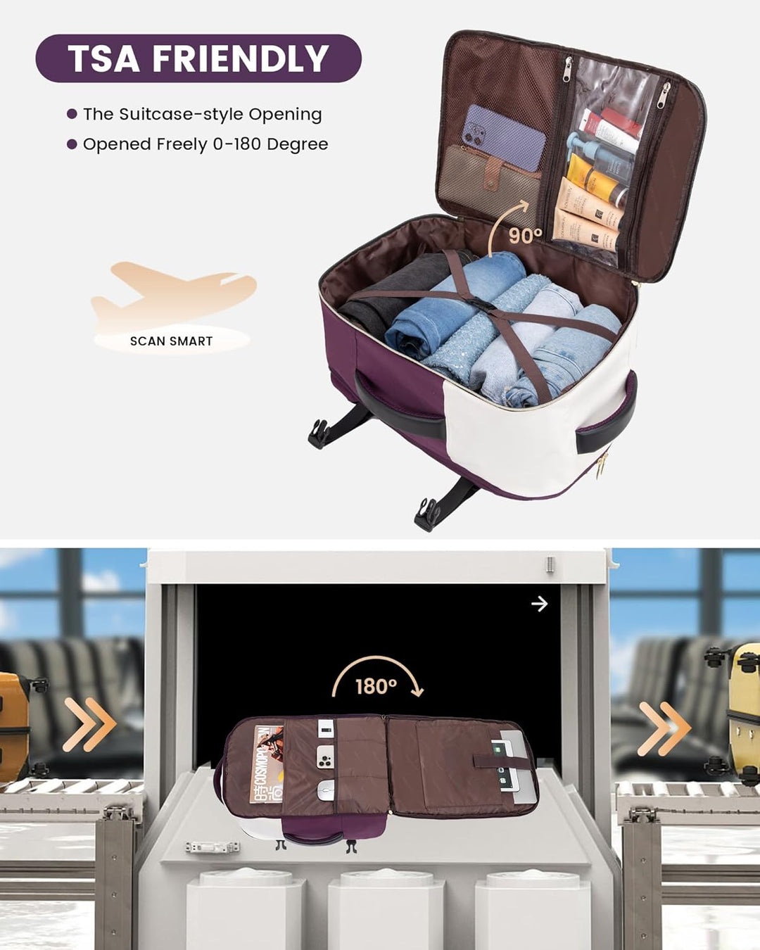 LOVEVOOK - Mochila de Mano, Mochila de Viaje de 40L para Mujeres co...