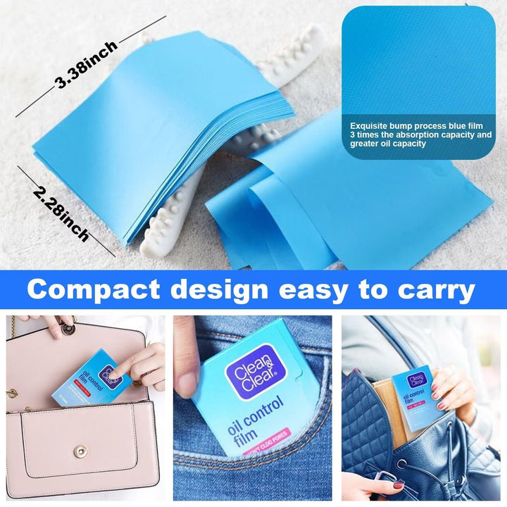 Clean &amp; Clear Película de control de aceite, 5 paquetes de 60 h...