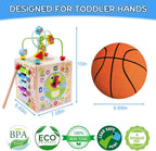 Cubo de Actividades de Madera | Juguetes Montessori para Niños Pequeños de 1, 2, 3 Años | Regalo de Primer Cumpleaños para Un Año | Juguetes Educativos para Bebés Niños y Niñas de 12+ Meses | Juego