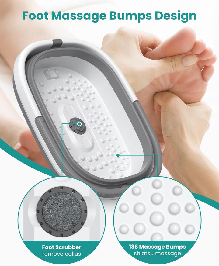 Nekteck Tina Plegable para Remojo de Pies con Cubo para Bañera de P...
