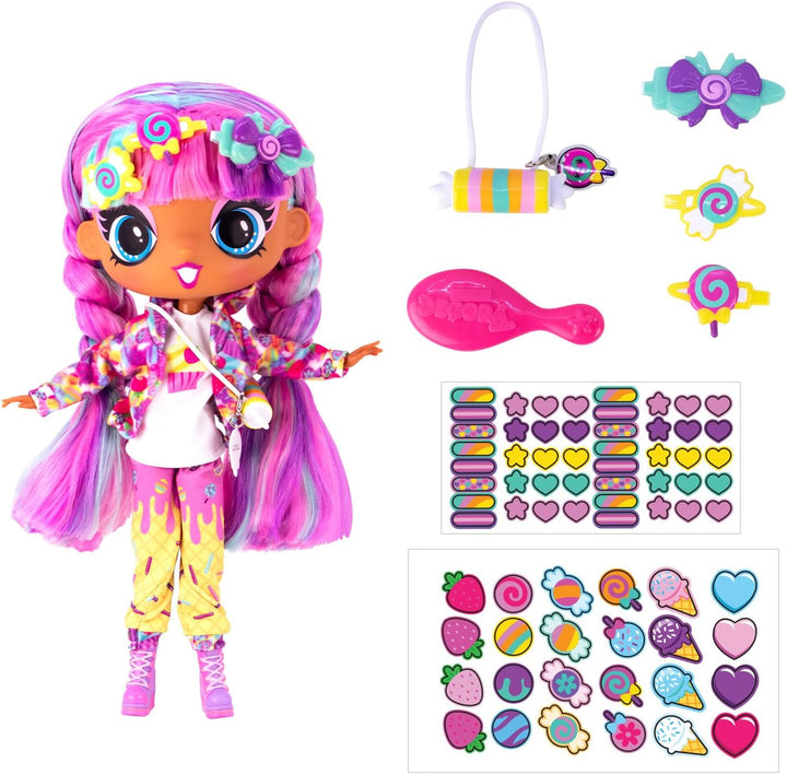 Decora Fashion Girlz - Muñeca de 11 pulgadas - Pegatinas Sweetie y...