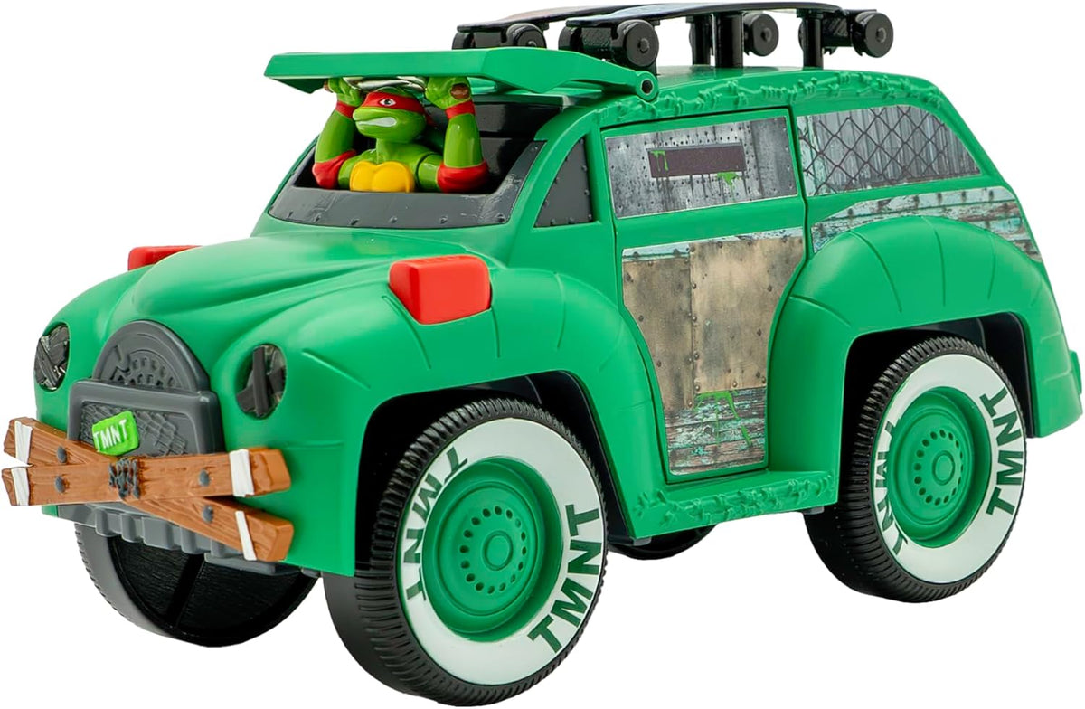 Teenage Mutant Ninja Turtles, Turtle Party Cruiser con luces y sonidos, estilo vintage, juego interactivo, a partir de 3 años