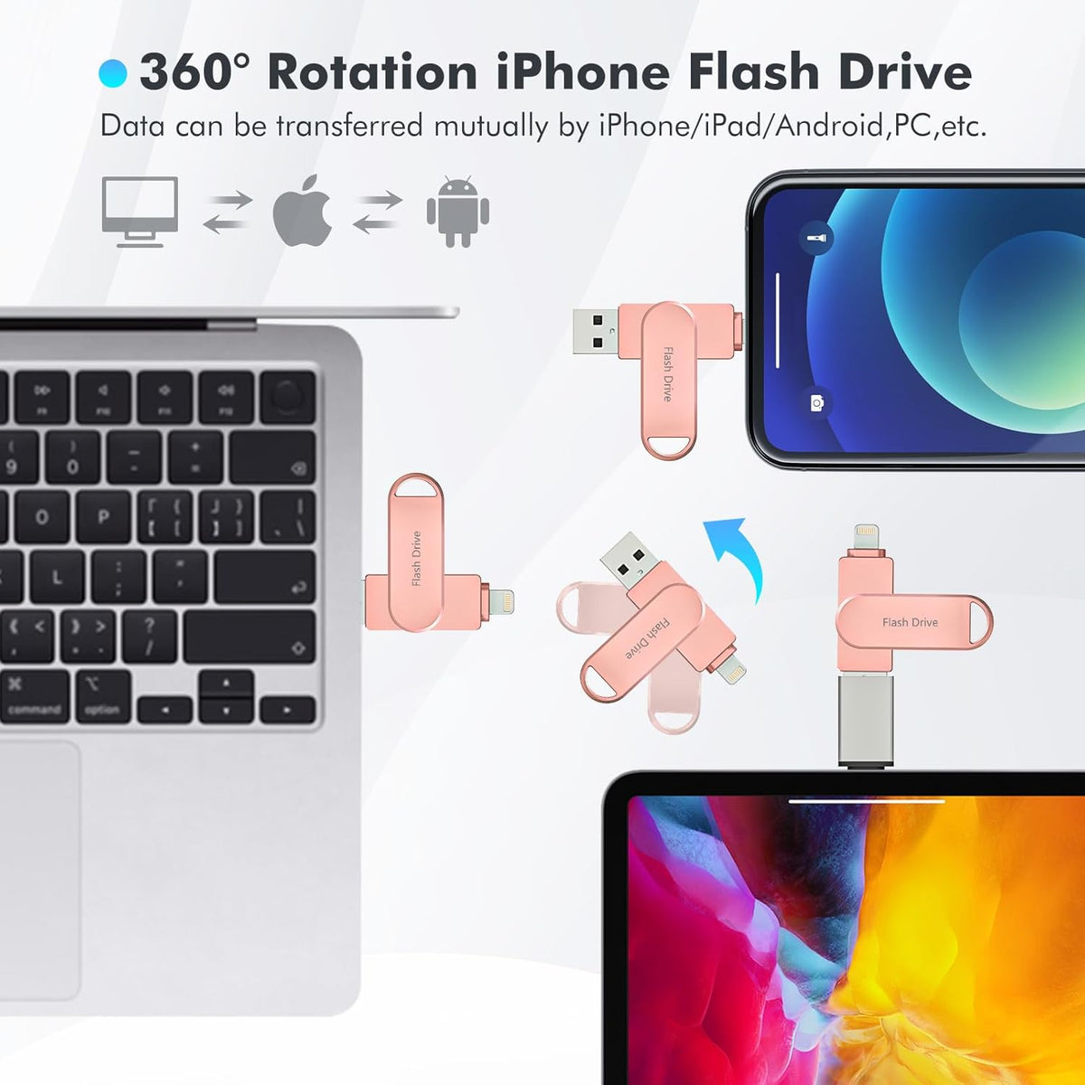 Apple Certificado MFi 512GB Stick de Fotos, Unidad Flash para iPhon...