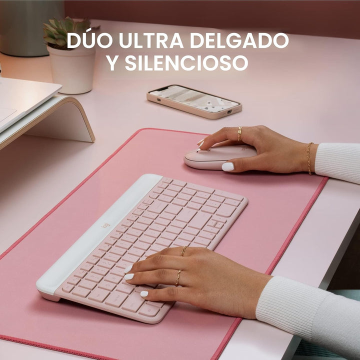 Logitech MK470 - Combo de teclado y mouse inalámbricos delgados, di...