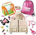 TOY Life Kit de explorador para niños con receptor de insectos para niños, kit de captura de insectos con juguetes de insectos, chaleco y sombrero de safari para niños, brújula, binoculares, lupa, juguetes educativos al aire libre, kit de aventura para ni