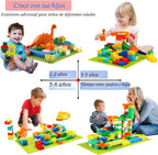 Bloques de construcción Klobroz Marble Run, 145 piezas de bloques grandes clásicos STEM juguete